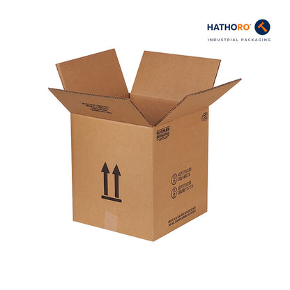 Hathoro 12-1/8 x 12-1/8 x 13-9/16 inch corrugated shipping box