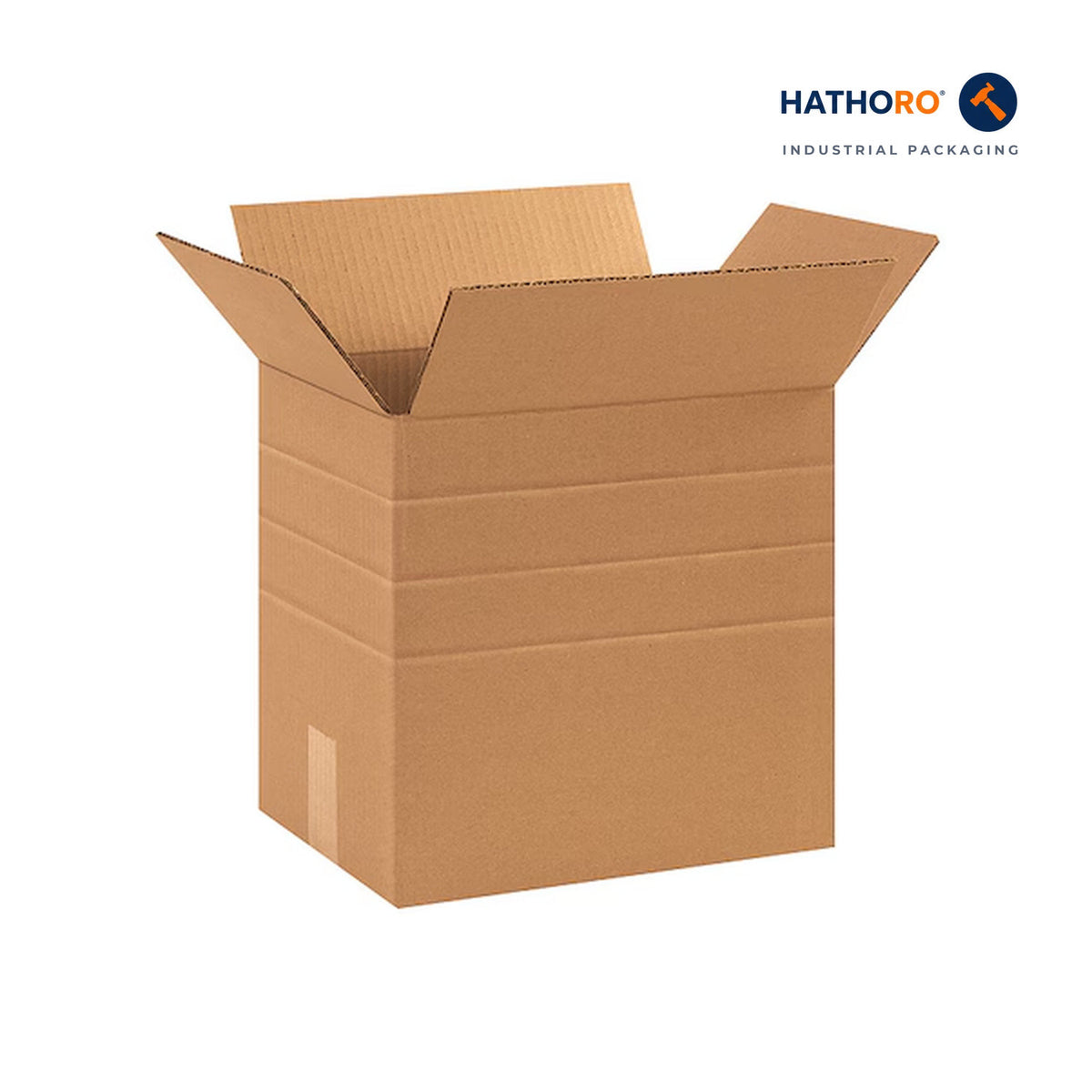 Hathoro 12-1/4 x 9-1/4 x 12 inch multi-depth corrugated shipping box