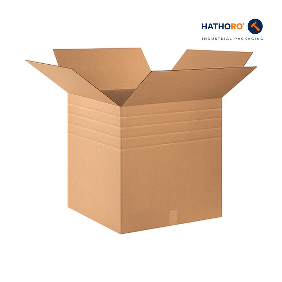 Hathoro 24 x 24 x 24 inch multi-depth corrugated shipping box