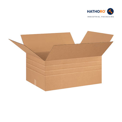 Hathoro 26 x 20 x 12 inch multi-depth corrugated shipping box
