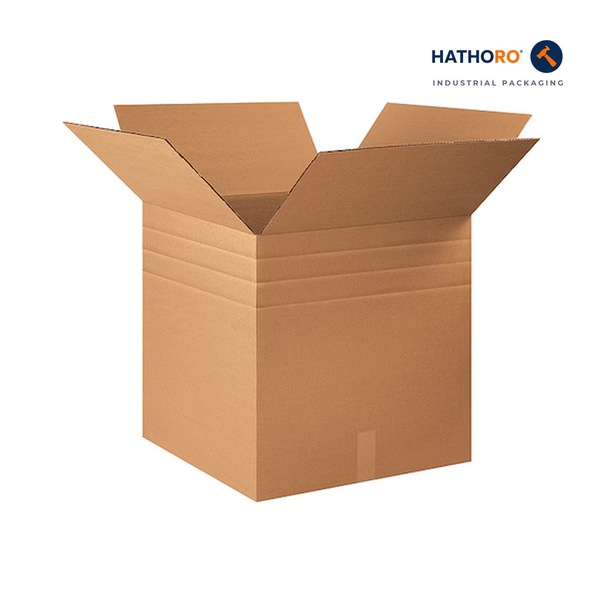 Hathoro 22 x 22 x 22 inch multi-depth corrugated shipping box