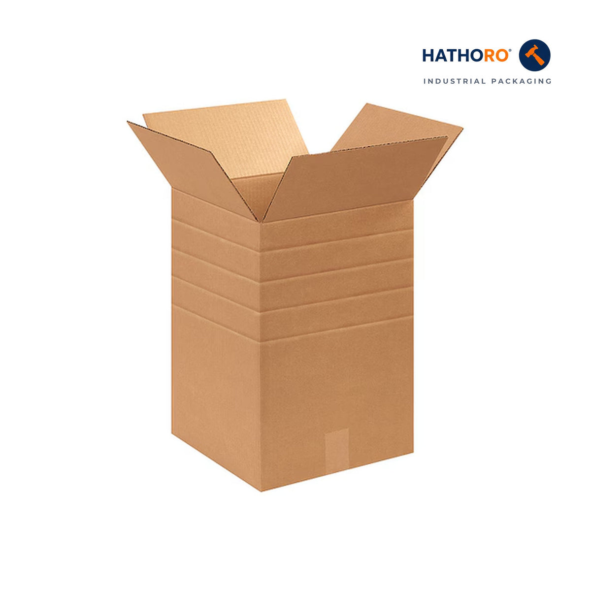 Hathoro 12 x 12 x 18 inch multi-depth corrugated shipping box