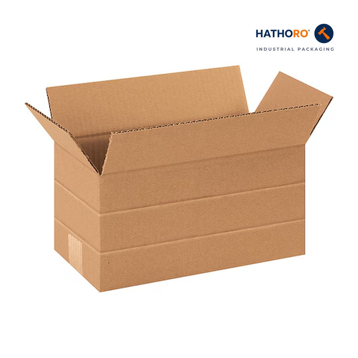 Hathoro 12 x 6 x 6 inch multi-depth corrugated shipping box