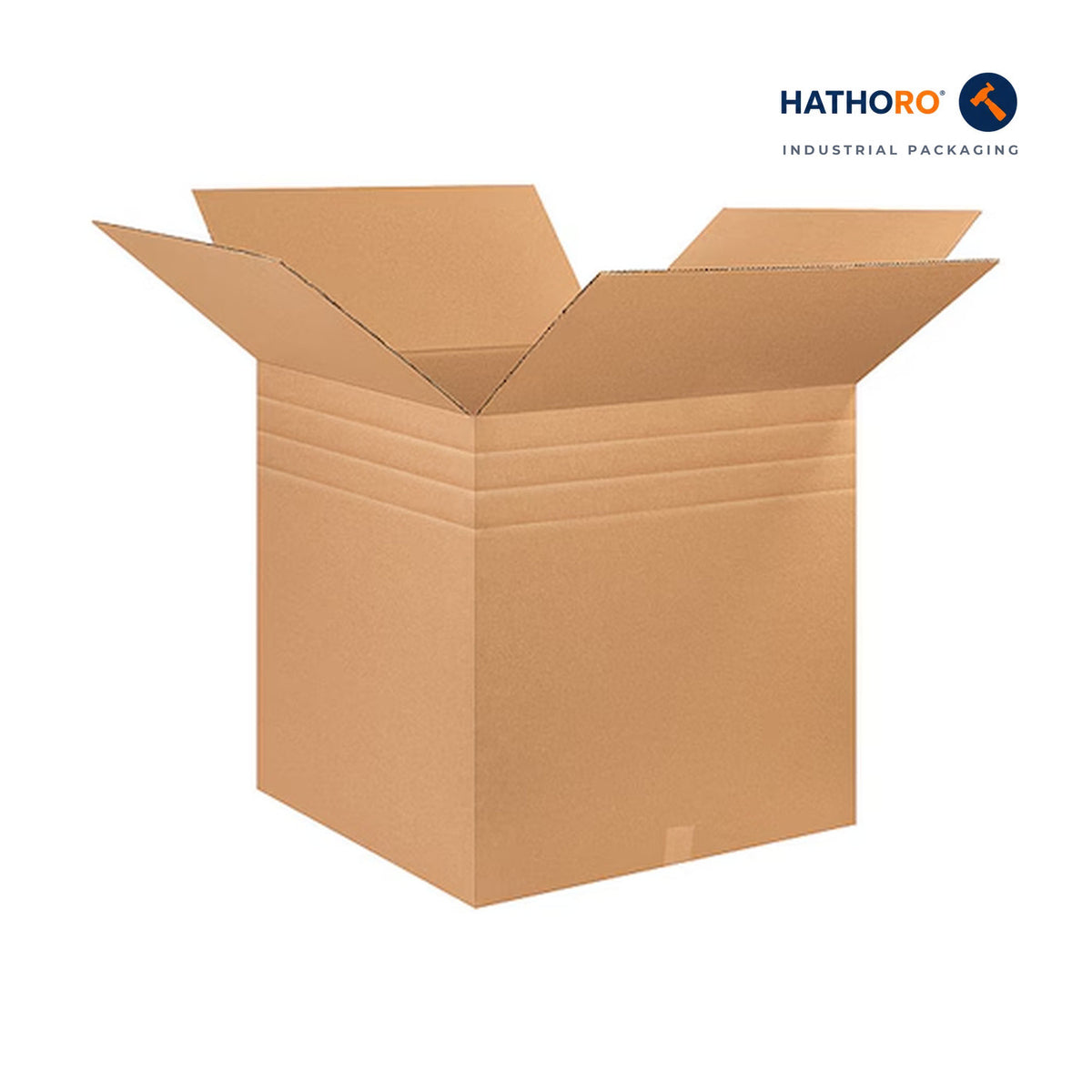 Hathoro 26 x 26 x 26 inch multi-depth corrugated shipping box