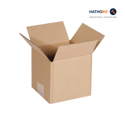 Hathoro 4 x 4 x 4 inch corrugated shipping box