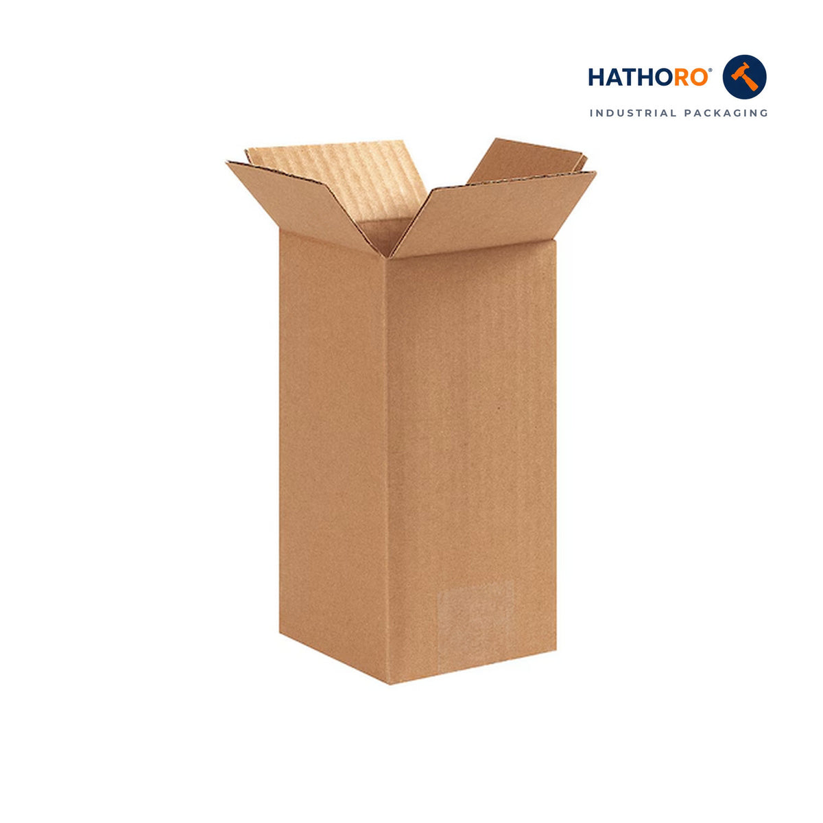 Hathoro 4 x 4 x 8 inch corrugated shipping box