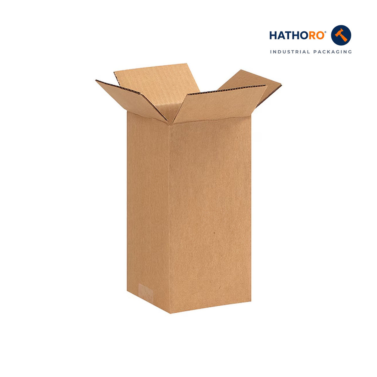 Hathoro 4 x 4 x 9 inch corrugated shipping box