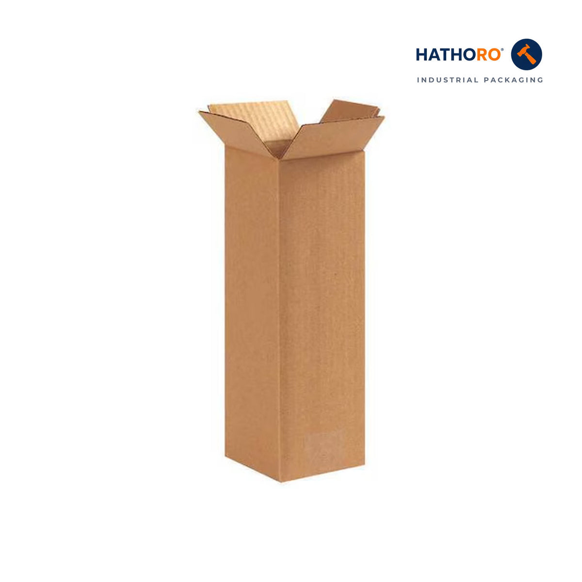 Hathoro 5 x 5 x 12 inch corrugated shipping box
