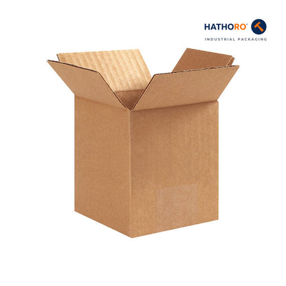 Hathoro 4 x 4 x 6 inch corrugated shipping box