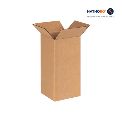 Hathoro 6 x 6 x 12 inch corrugated shipping box