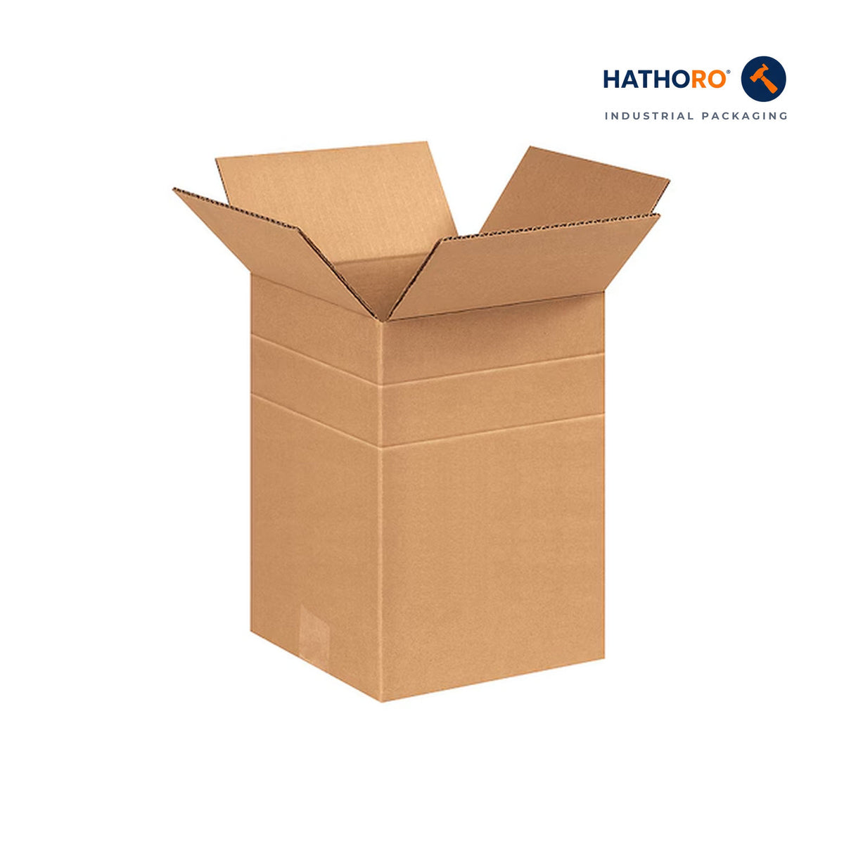 Hathoro 8-1/2 x 8-1/2 x 12 inch corrugated shipping box
