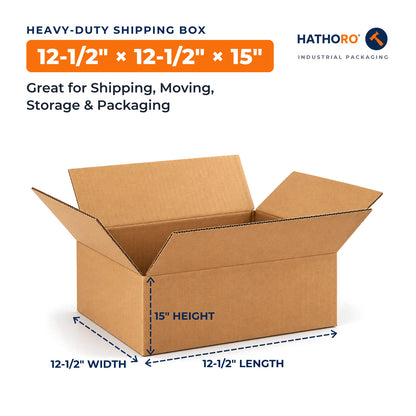 12-1/2 x 12-1/2 x 15 inch shipping box dimensions