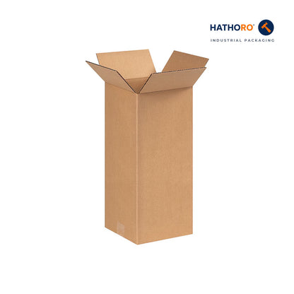 Hathoro 8 x 8 x 17 inch corrugated shipping box
