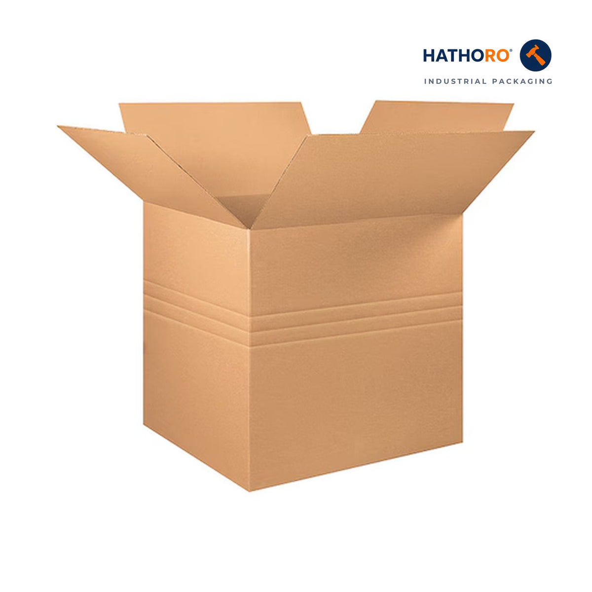 Hathoro 36 x 36 x 36 inch multi-depth corrugated shipping box