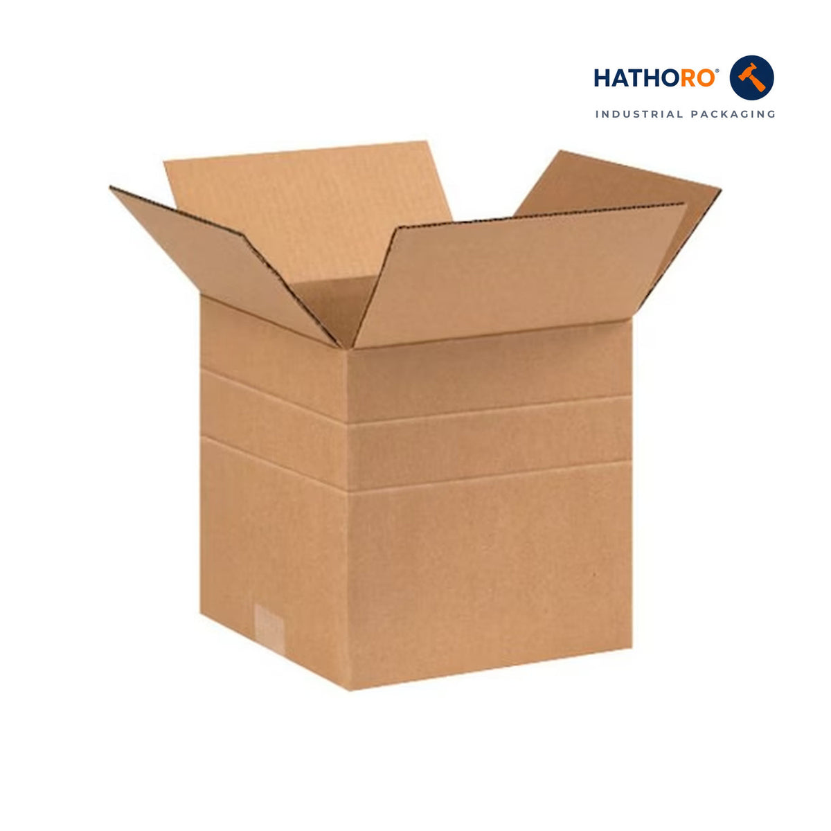 Hathoro 9 x 9 x 9 inch multi-depth corrugated shipping box