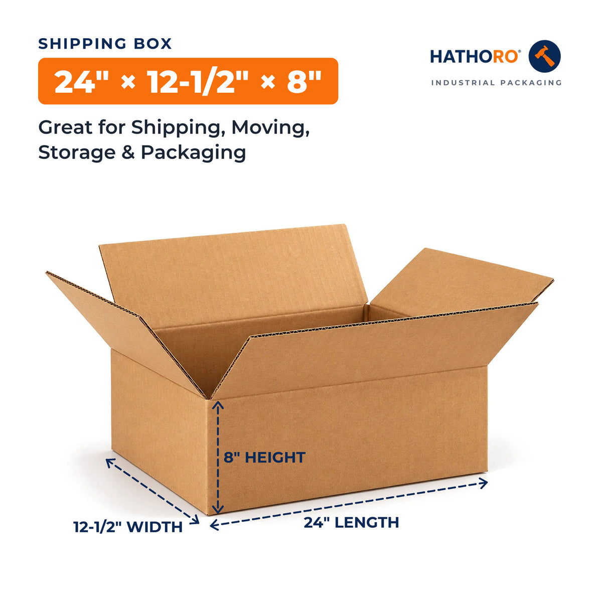 24 x 12-1/2 x 8 inch shipping box dimensions
