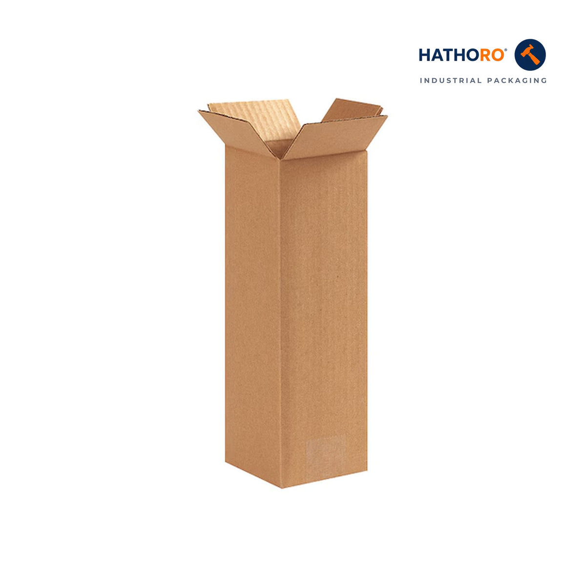 Hathoro 4 x 4 x 12 inch corrugated shipping box