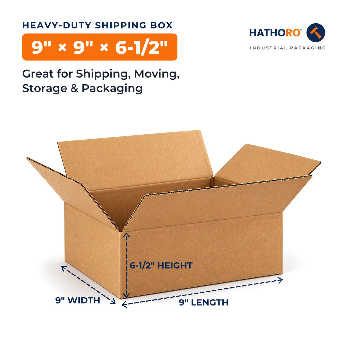 9 x 9 x 6-1/2 inch shipping box dimensions