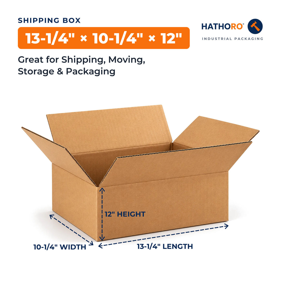 13-1/4 x 10-1/4 x 12 inch shipping box dimensions