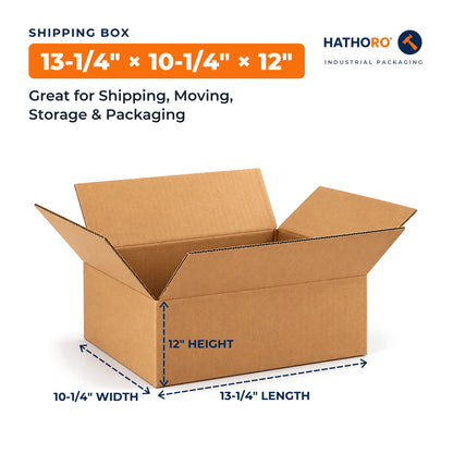 13-1/4 x 10-1/4 x 12 inch shipping box dimensions