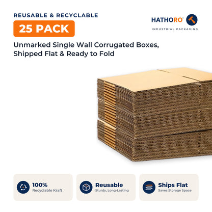 25 pack of flat-shipped corrugated boxes